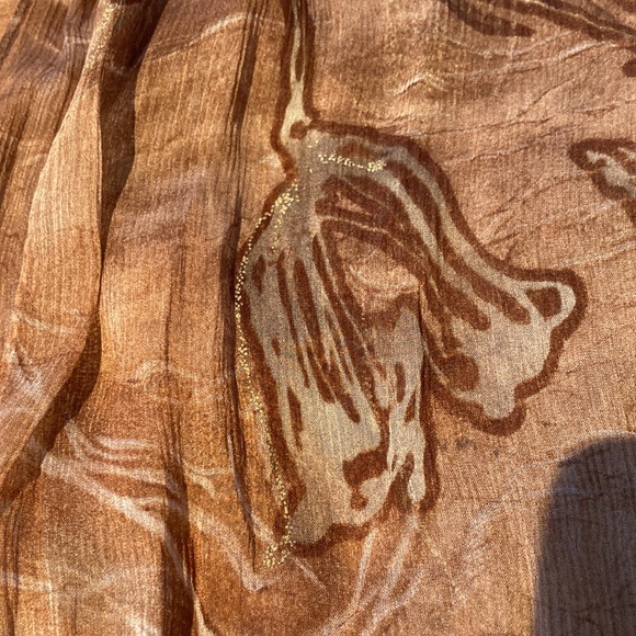 Ralph Lauren chiffon silk long scarf with fringe - Picture 12 of 16